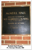 16-McNeil Hall Plaque - Ft Meade