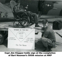 Bart Nauman\'s 500th MSN@BKP Capt. Jim Clapper hods sign - NKP-589