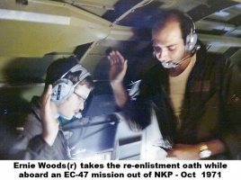 Ernie Woods reenlistment Oct 71 NKP