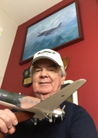 Jim with model - cap - painting June 2017