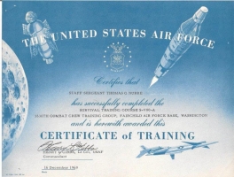 Survival School S-V80-A Certificate Fairchild 1969